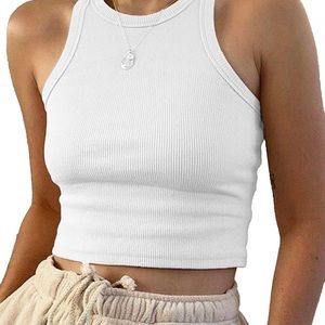 High neck line crop top